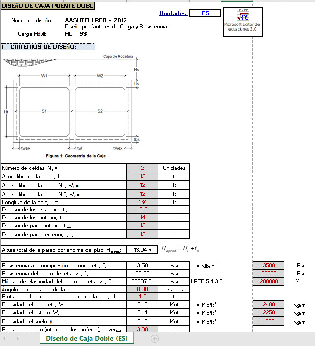 Box culvert design excel sheet download